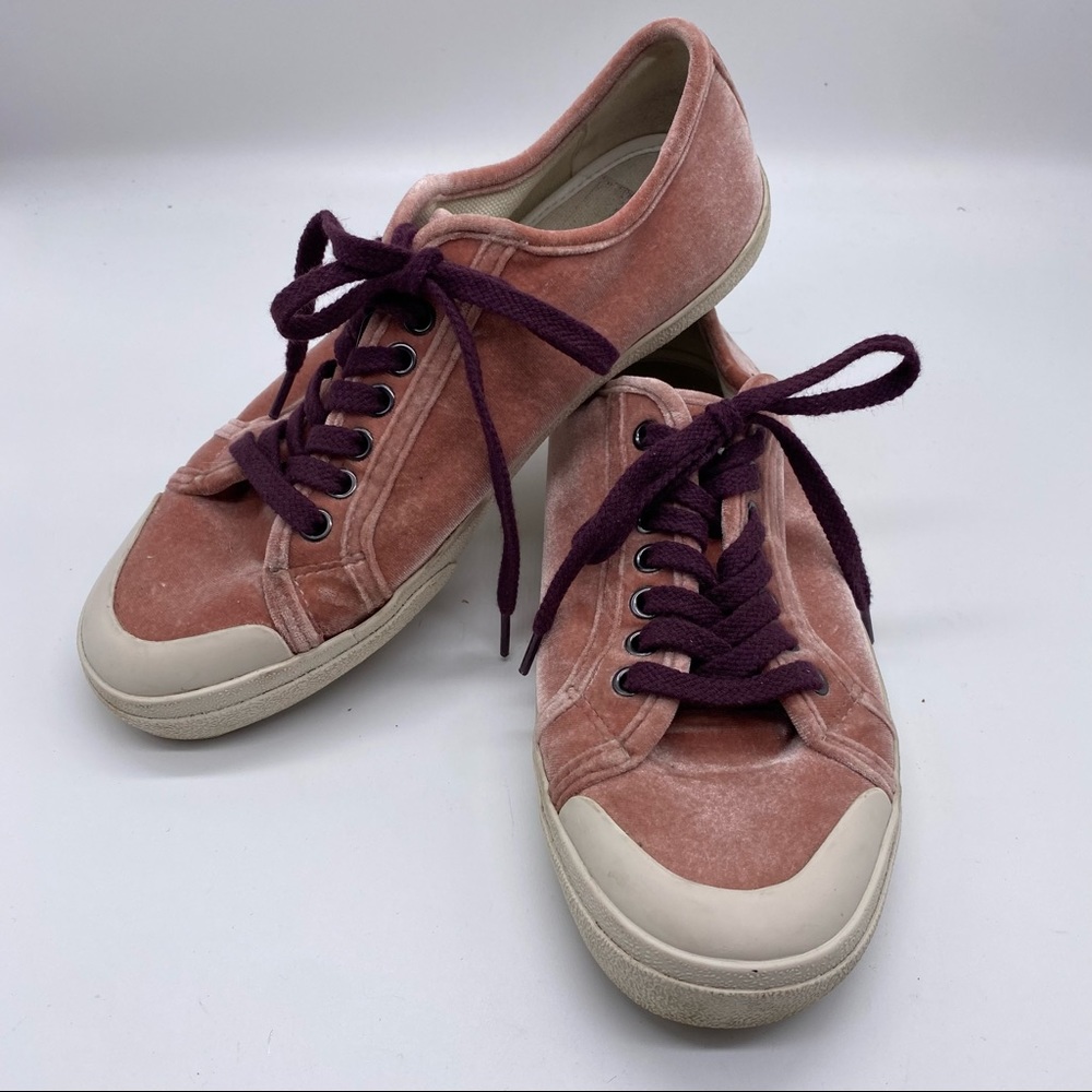 Kurt Geiger Coquette Pink Velour / Velvet Sneakers 8.5